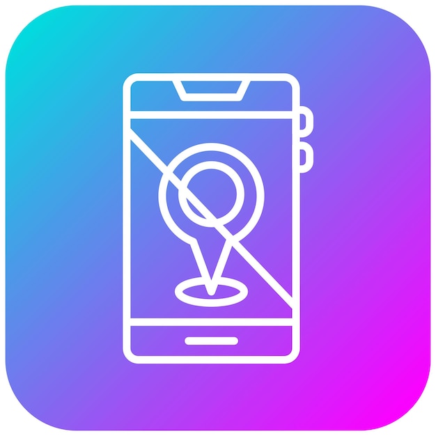 Vector el icono de vector de localización desactivado se puede utilizar para el conjunto de icones de la interfaz de usuario móvil