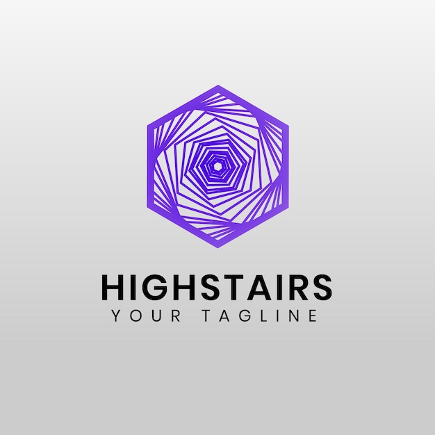 Vector icono de vector de logo de highstairs vector premium