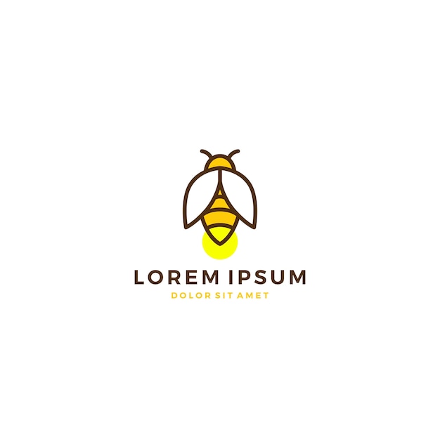 icono de vector de logo de luciérnaga