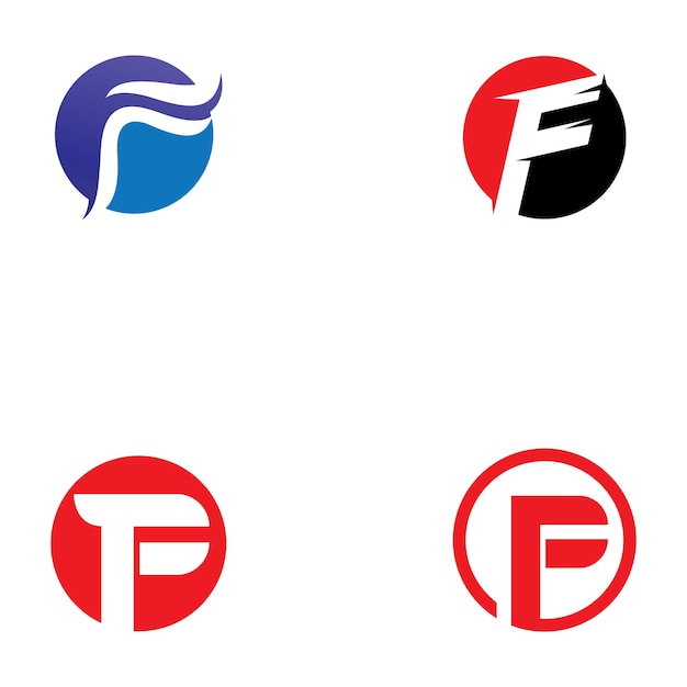 Icono de vector de logotipo de letra f