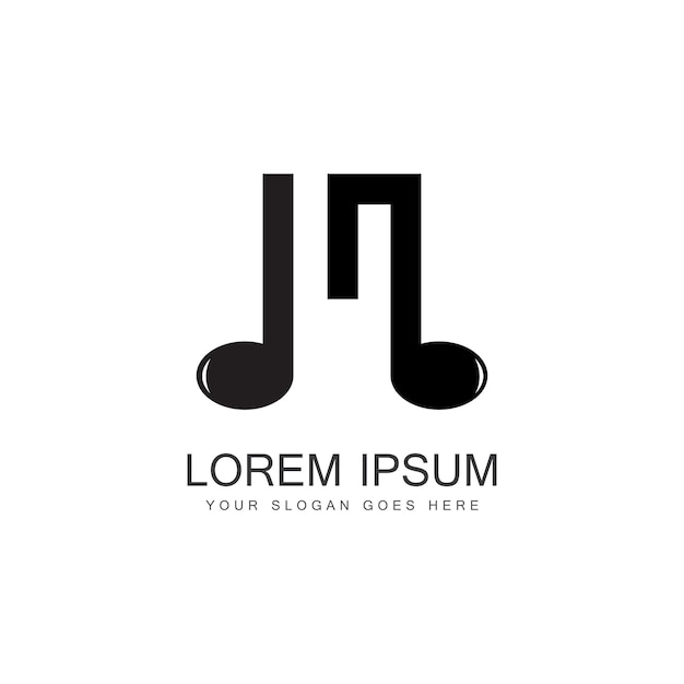Icono de vector de logotipo de música Vector Letra M Logotipo de música