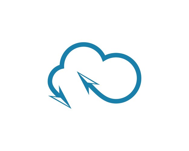 Icono de vector de logotipo de nube