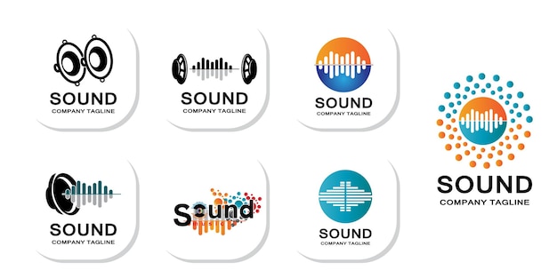 Icono de vector de logotipo de sonido de música simple