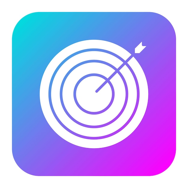 El icono del vector de logro de objetivos se puede utilizar para el conjunto de iconos de habilidades para la vida