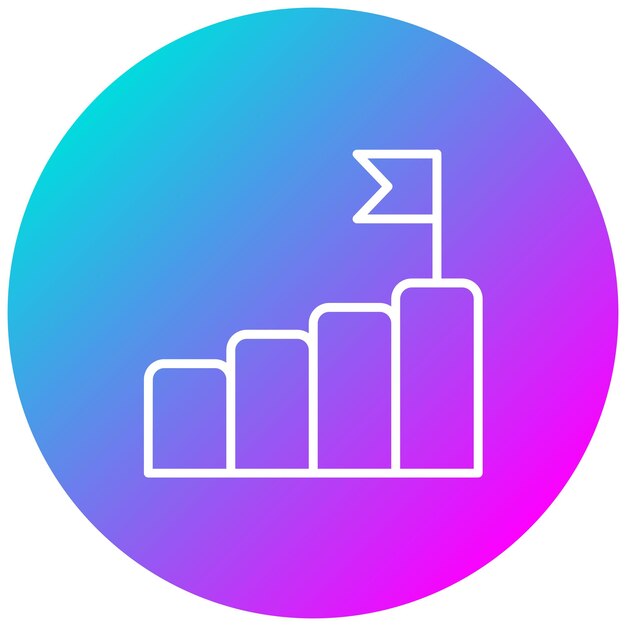 El icono del vector de logros se puede usar para el conjunto de iconos de crecimiento personal