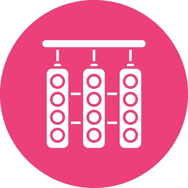 El icono del vector de luces de carrera se puede usar para el conjunto de iconos de carreras automáticas