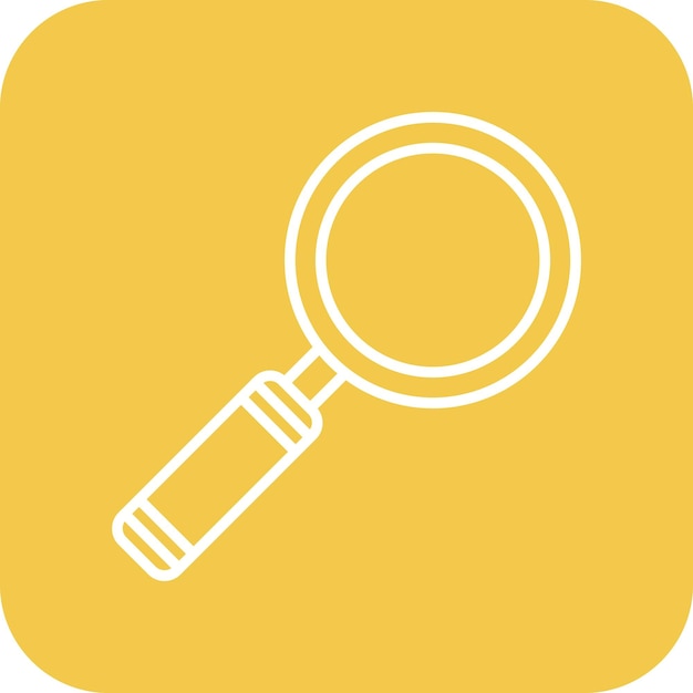 El icono del vector de lupa se puede utilizar para el conjunto de iconos de Investigación y Ciencia