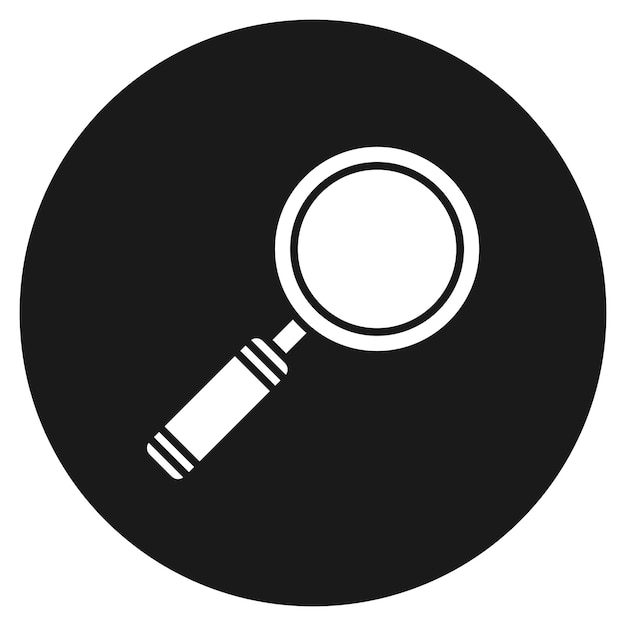 El icono del vector de lupa se puede utilizar para el conjunto de iconos de Investigación y Ciencia