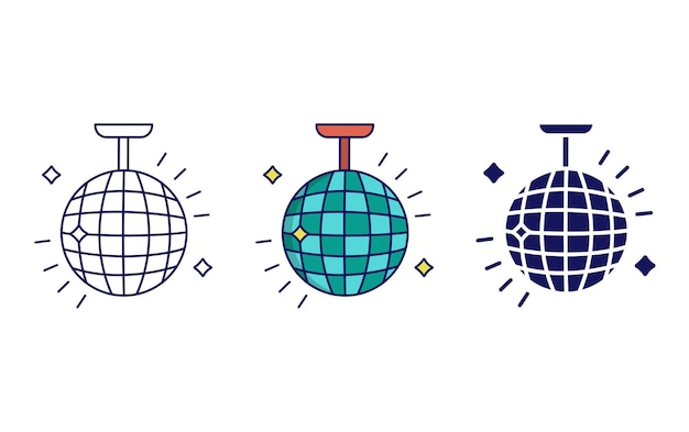 icono de vector de luz de globo de espejo