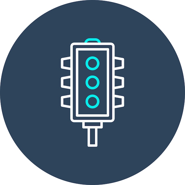 El icono del vector de luz de tráfico se puede utilizar para el conjunto de iconos de Smart City