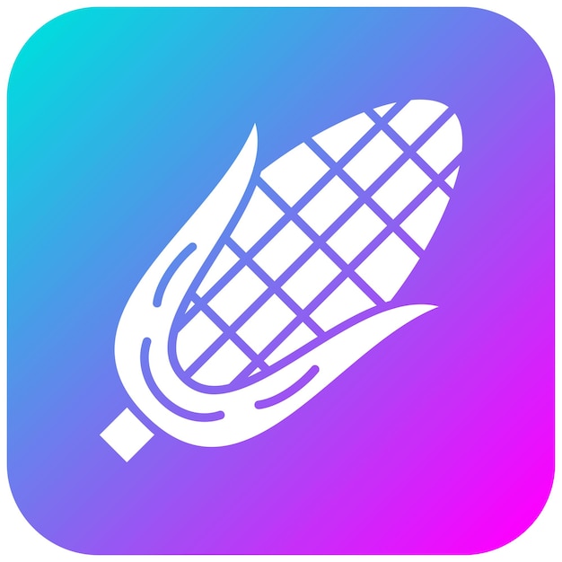 El icono del vector de maíz se puede usar para el conjunto de iconos del restaurante