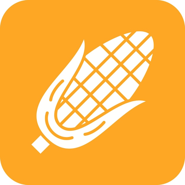 El icono del vector de maíz se puede usar para el conjunto de iconos del restaurante