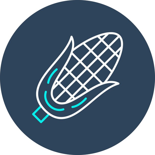El icono del vector de maíz se puede usar para el conjunto de iconos del restaurante