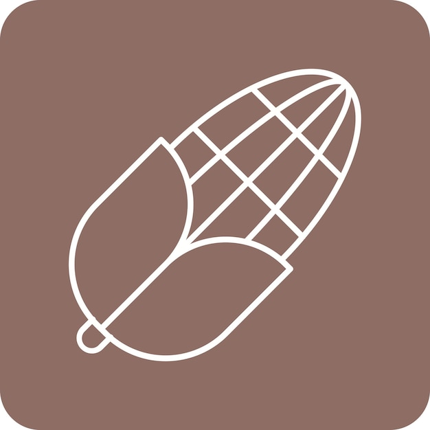El icono del vector de maíz se puede utilizar para el conjunto de iconos de frutas y verduras