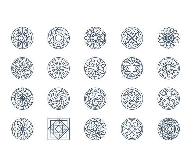 Icono de vector de mandala