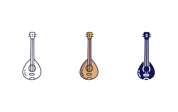 Icono de vector de mandolina