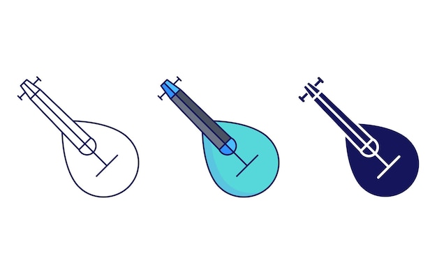 Icono de vector de mandolina