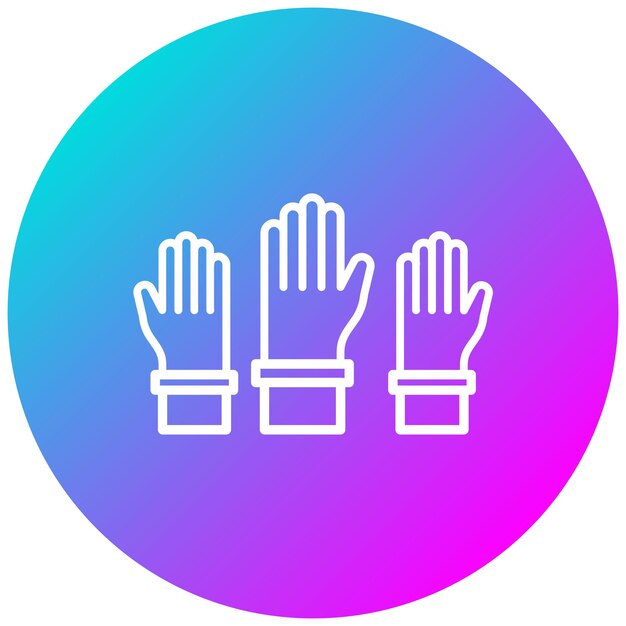 El icono del vector de la mano puede usarse para el conjunto de iconos de comunicaciones