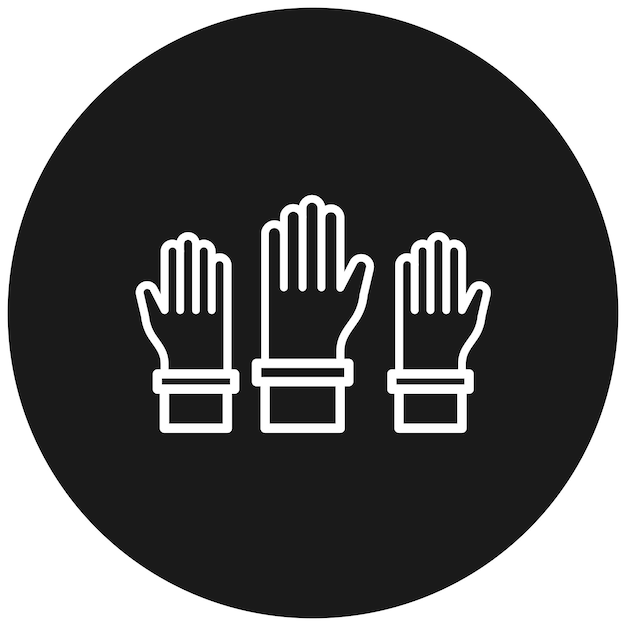 El icono del vector de la mano puede usarse para el conjunto de iconos de comunicaciones