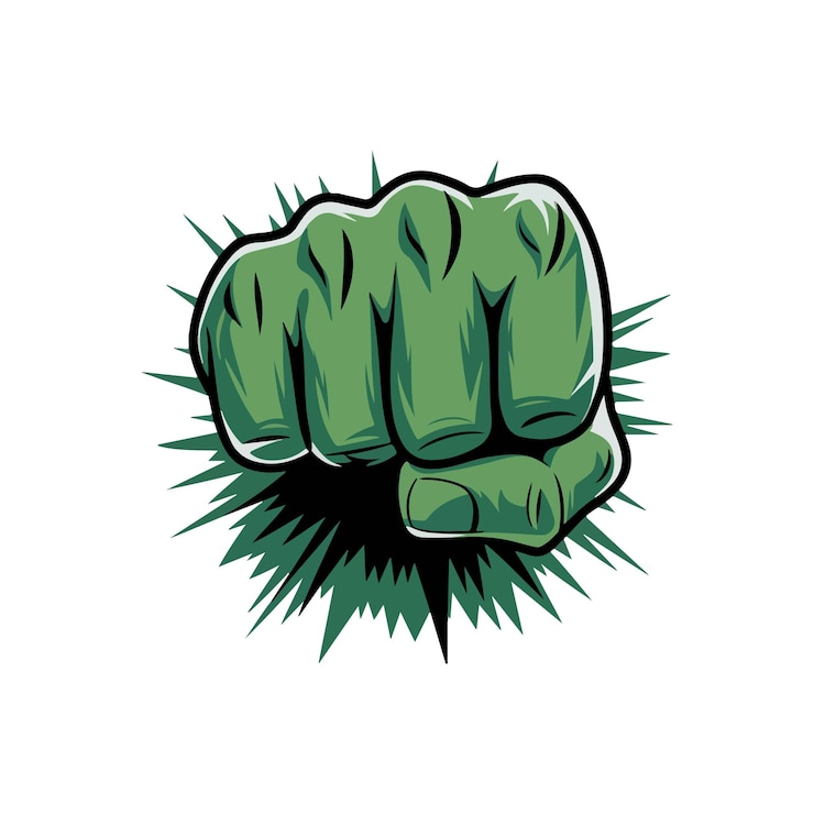 Vector icono del vector de la mano del puño