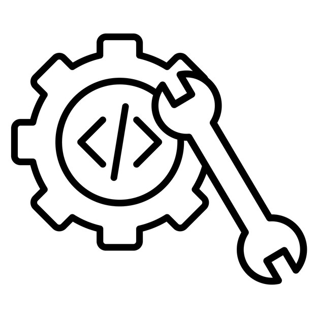 El icono del vector de mantenimiento se puede utilizar para el conjunto de iconos sin código