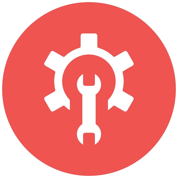 El icono del vector de mantenimiento se puede utilizar para el conjunto de iconos de fabricación
