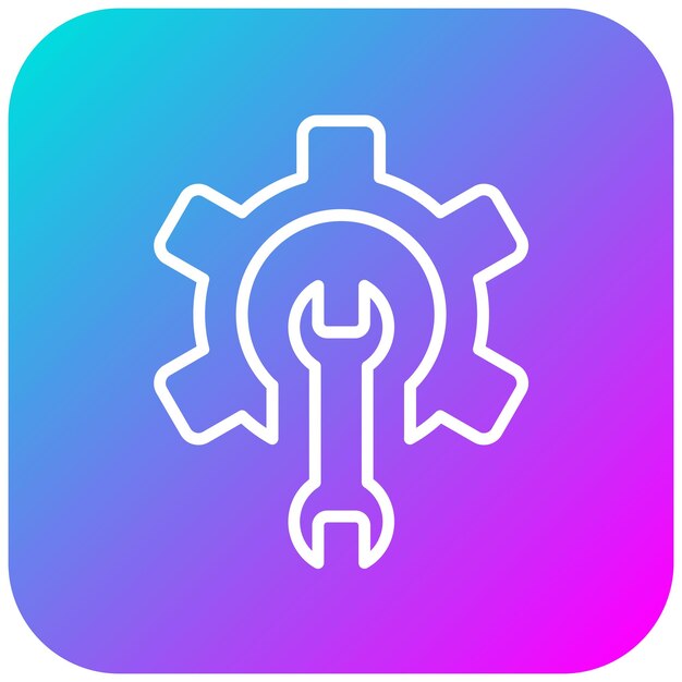 El icono del vector de mantenimiento se puede utilizar para el conjunto de iconos de fabricación