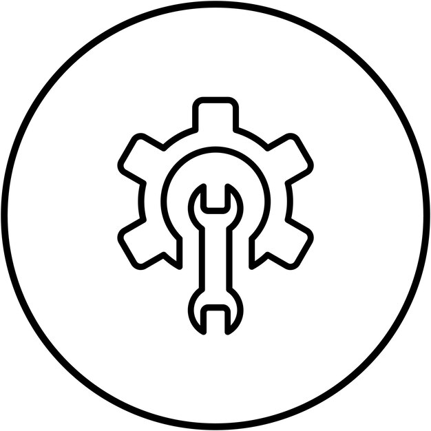 El icono del vector de mantenimiento se puede utilizar para el conjunto de iconos de fabricación