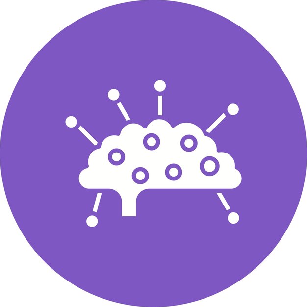 El icono del vector del mapa mental se puede usar para el conjunto de iconos de infografías