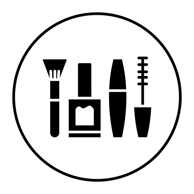 El icono del vector de maquillaje se puede usar para el conjunto de iconos de cuidado de la piel