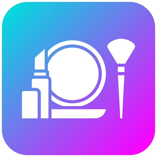 El icono del vector de maquillaje se puede usar para el conjunto de iconos de producción de video