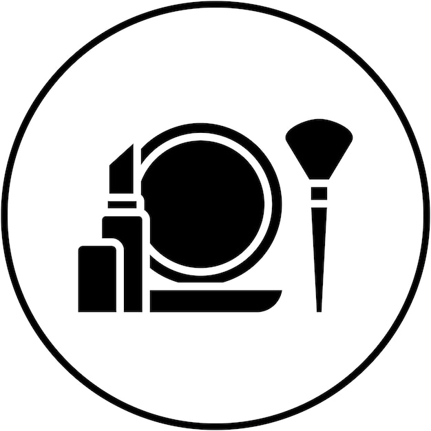 El icono del vector de maquillaje se puede usar para el conjunto de iconos de producción de video