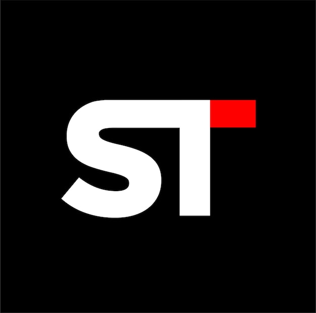 Icono de vector de marca ST monograma de tipografía ST