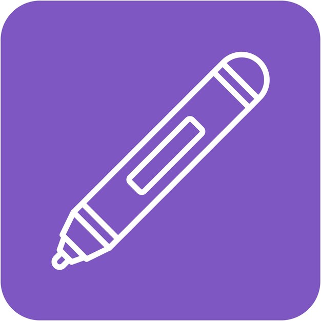 El icono del vector de marcador se puede utilizar para el conjunto de iconos del jardín de infantes