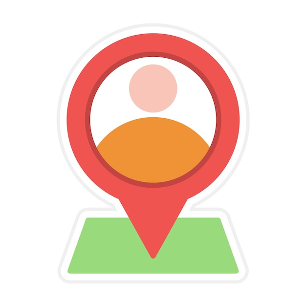 El icono del vector de marcador se puede utilizar para el conjunto de iconos del mapa y la navegación