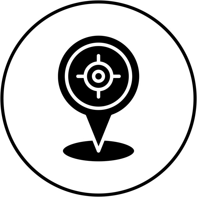 El icono del vector de marcador se puede utilizar para el conjunto de iconos del mapa y la navegación