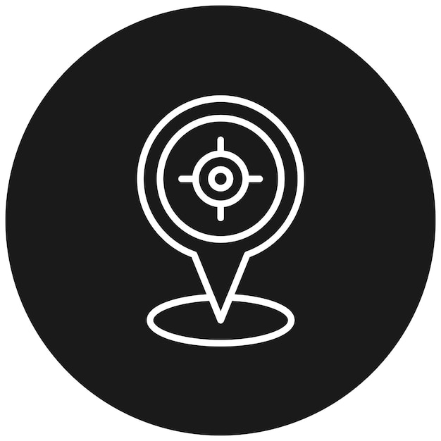 El icono del vector de marcador se puede utilizar para el conjunto de iconos del mapa y la navegación