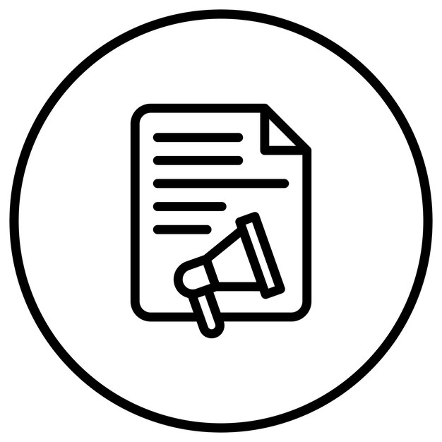 El icono del vector de marketing de contenido se puede utilizar para el conjunto de iconos de marketing digital