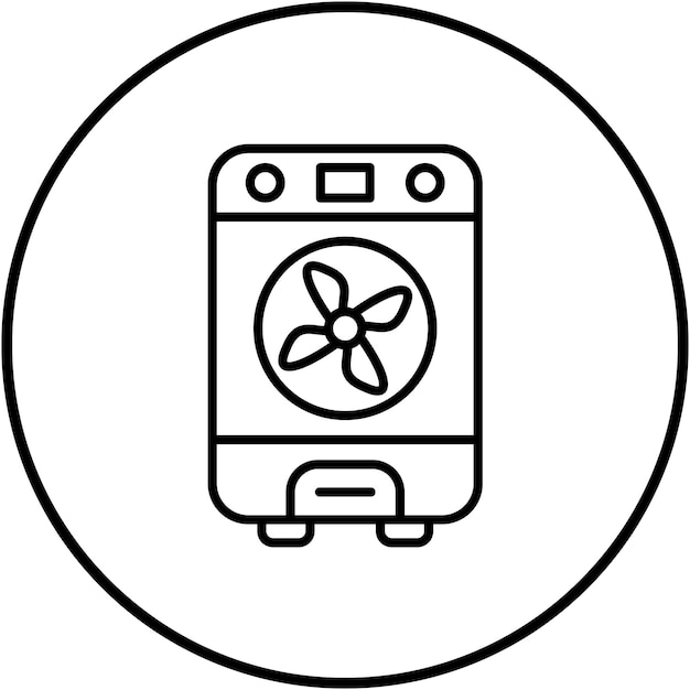 El icono del vector más frío se puede usar para el conjunto de iconos de artículos para el hogar