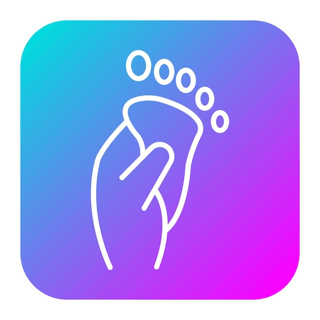 El icono del vector de masaje de pies se puede usar para el conjunto de iconos del spa