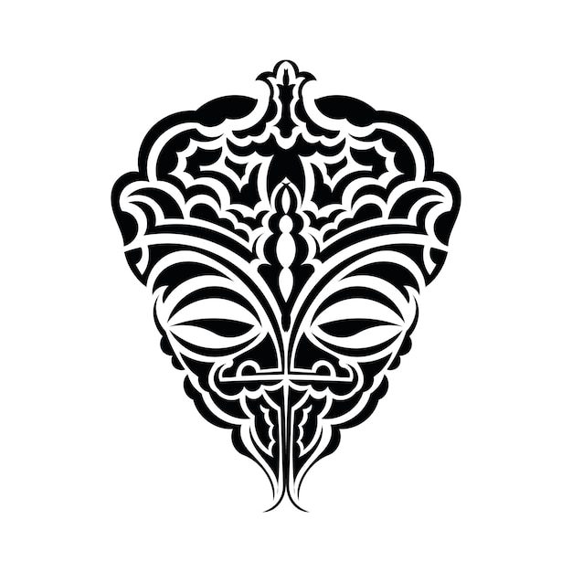 Icono de vector de máscara africana tribal Icono de vector negro aislado sobre fondo blanco máscara africana tribal