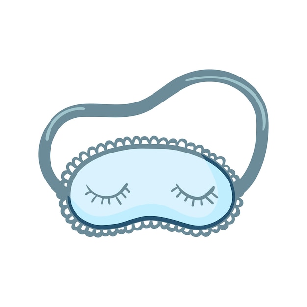 Icono de vector de máscara para dormir accesorio de ojo de noche para dormir con los ojos vendados relajarse en viajar