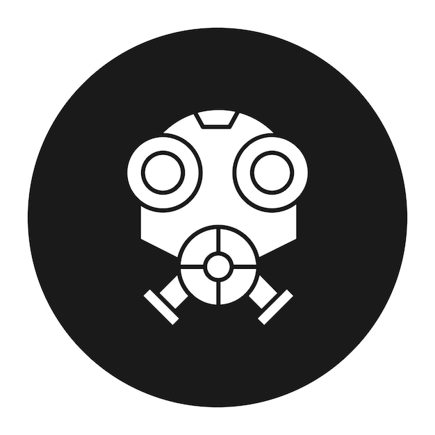 El icono del vector de la máscara del ejército se puede usar para el conjunto de iconos militares