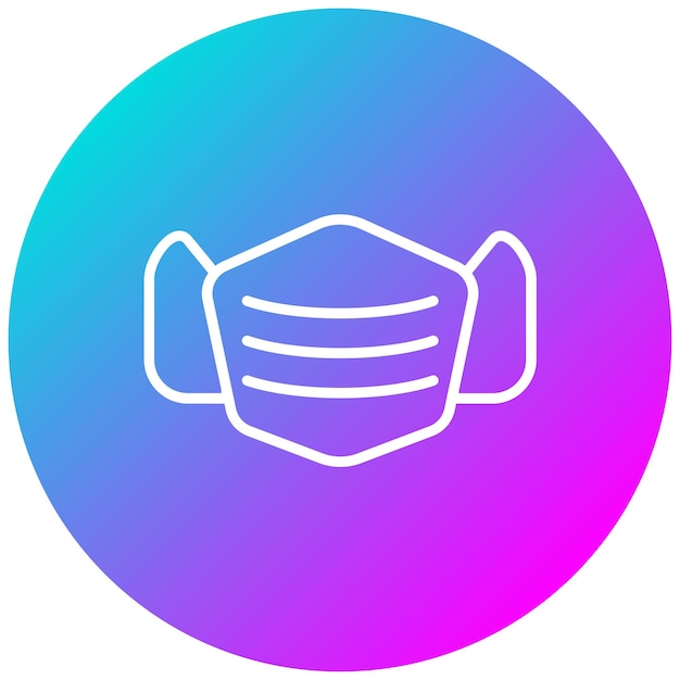 El icono del vector de la máscara facial se puede utilizar para el conjunto de iconos de medicina