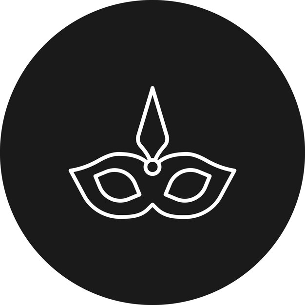 El icono del vector de la máscara de la fiesta se puede usar para el conjunto de iconos de la fiesta y la celebración