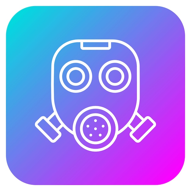 El icono del vector de la máscara de gas se puede utilizar para el conjunto de iconos de contaminación