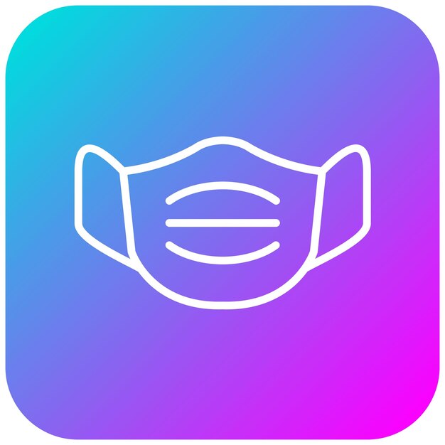 El icono del vector de la máscara de protección se puede utilizar para el conjunto de iconos de desastres naturales