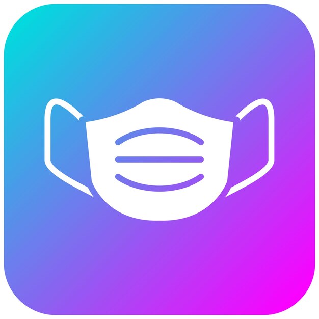 El icono del vector de la máscara de protección se puede utilizar para el conjunto de iconos de desastres naturales