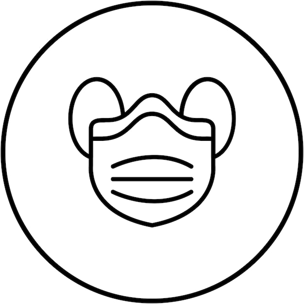 El icono del vector de la máscara se puede usar para el conjunto de iconos de voleibol