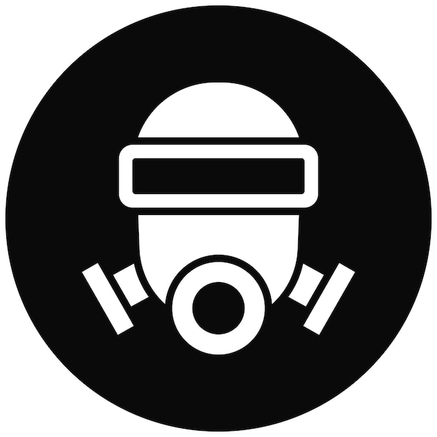 El icono del vector de la máscara respiratoria se puede utilizar para las enfermedades infecciosas